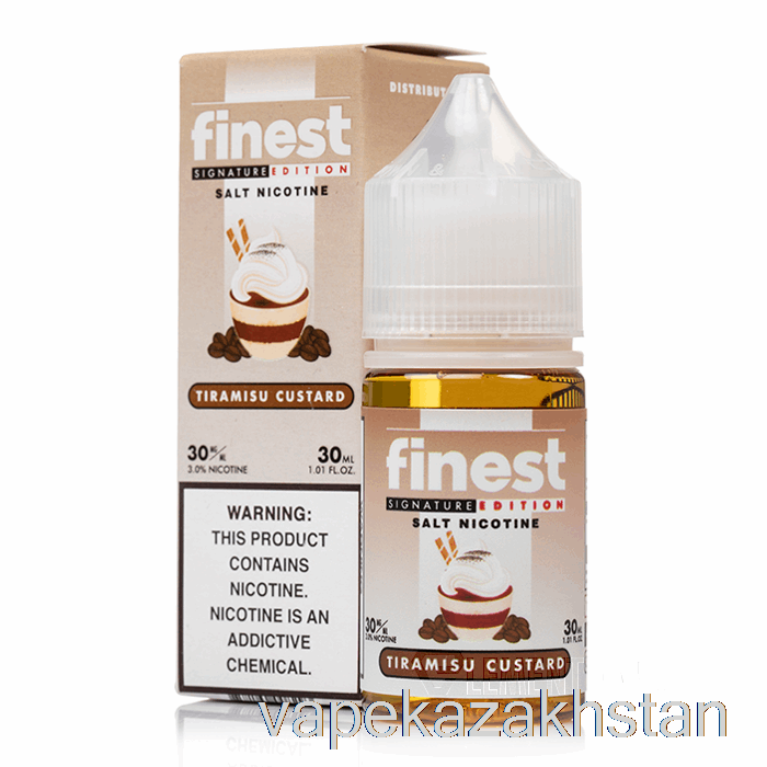 Vape Kazakhstan Tiramisu Custard - The Finest Signature Edition Salt Nic - 30mL 50mg